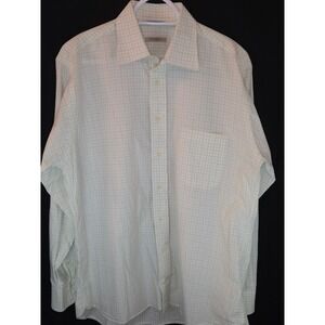 BURBERRY LONDON Men's White Gingham Check Long Sleeve Dress Shirt 16R USA